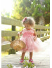 Floral Butterfly Pearl Embellished Flower Girl Dress